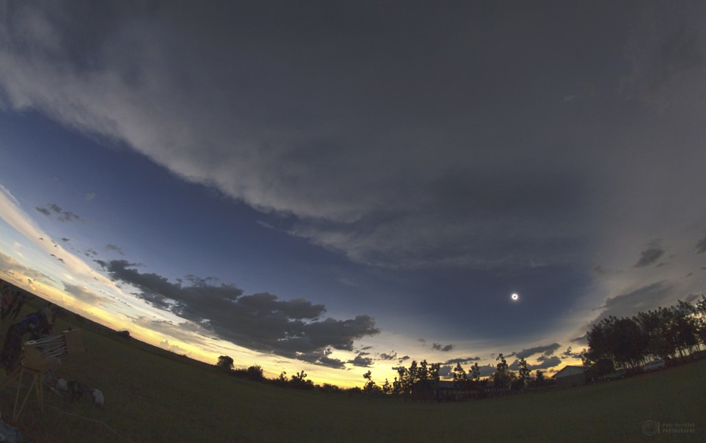 The lunar shadow in Pakwero, Uganda