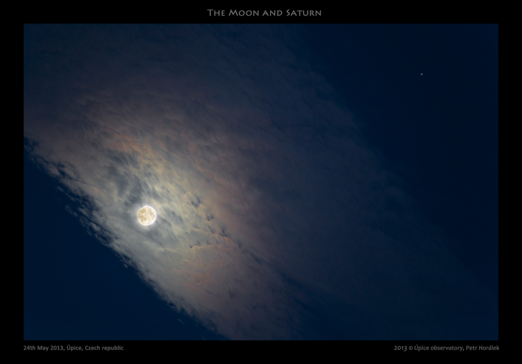 The Moon and Saturn