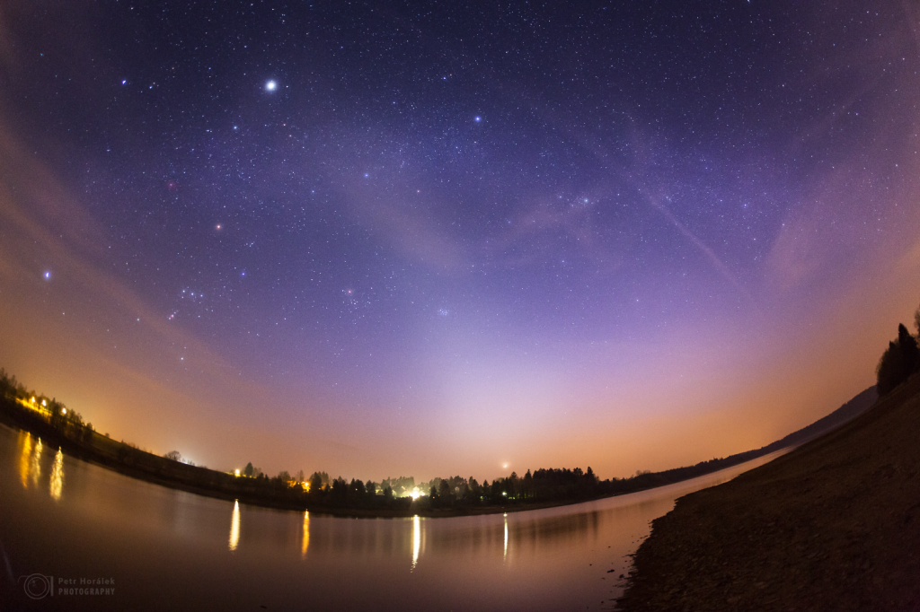 The young Moon in zodiacal light