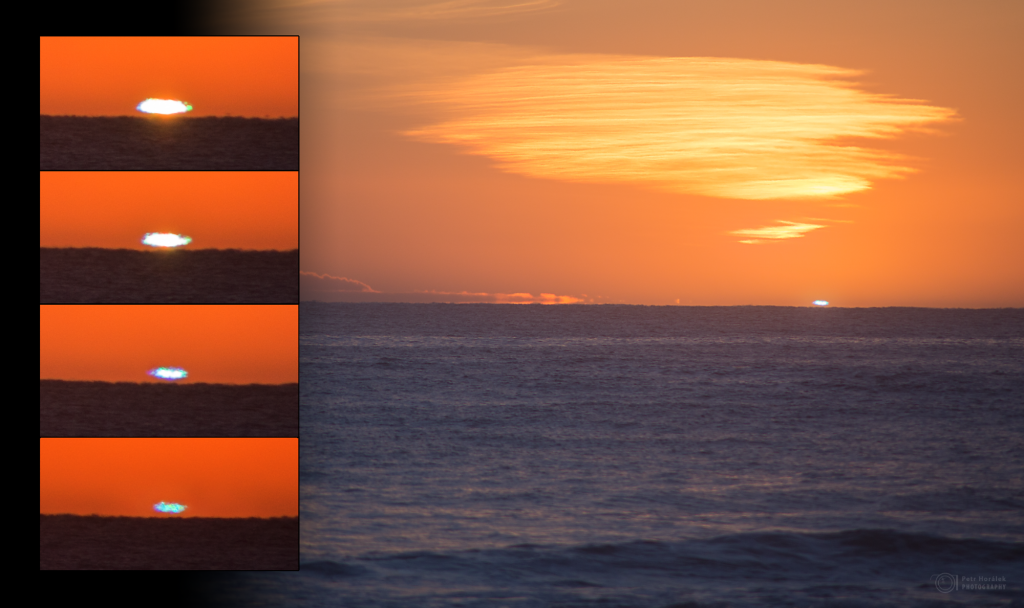 The blue and green flash