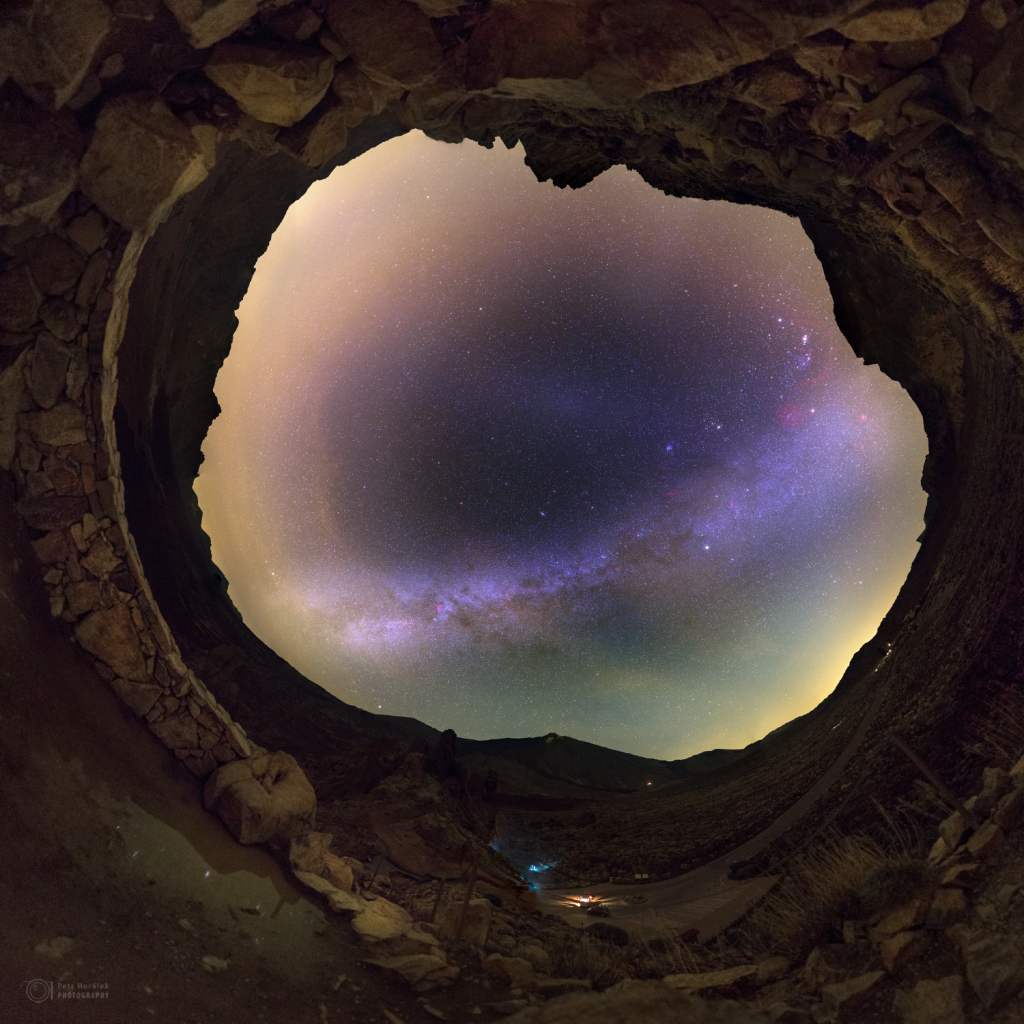 The skygate above the National park Teide