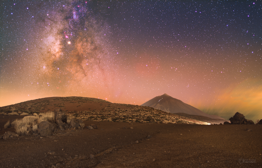 Teide, Galaxy and Sahara sand