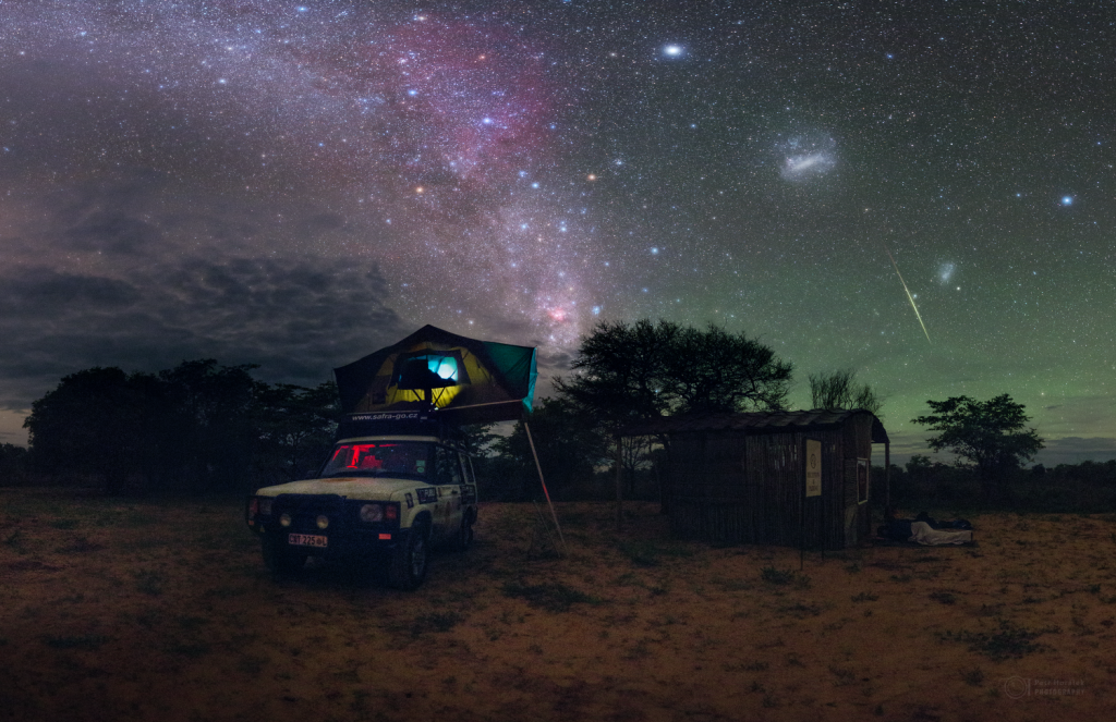 Calm Geminid night in Namibia
