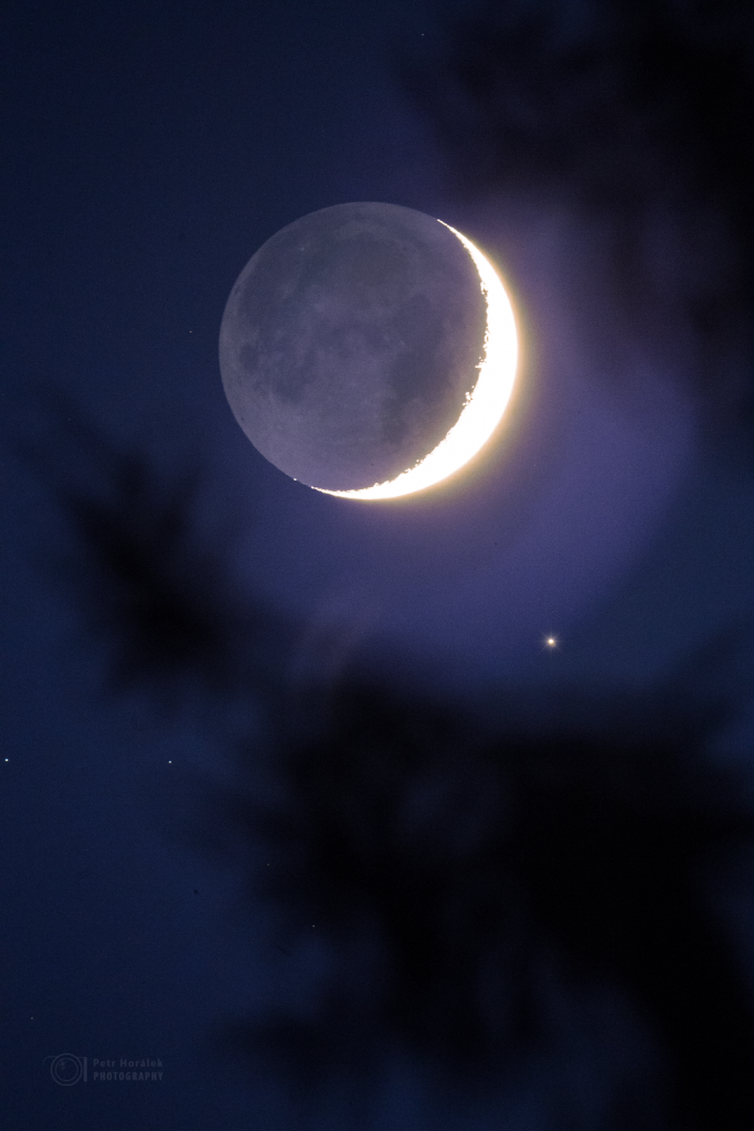 Young Moon and Aldebaran