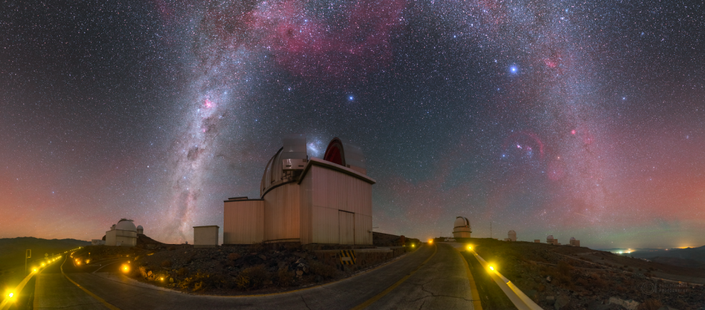 Pink skies and the hidden galaxy