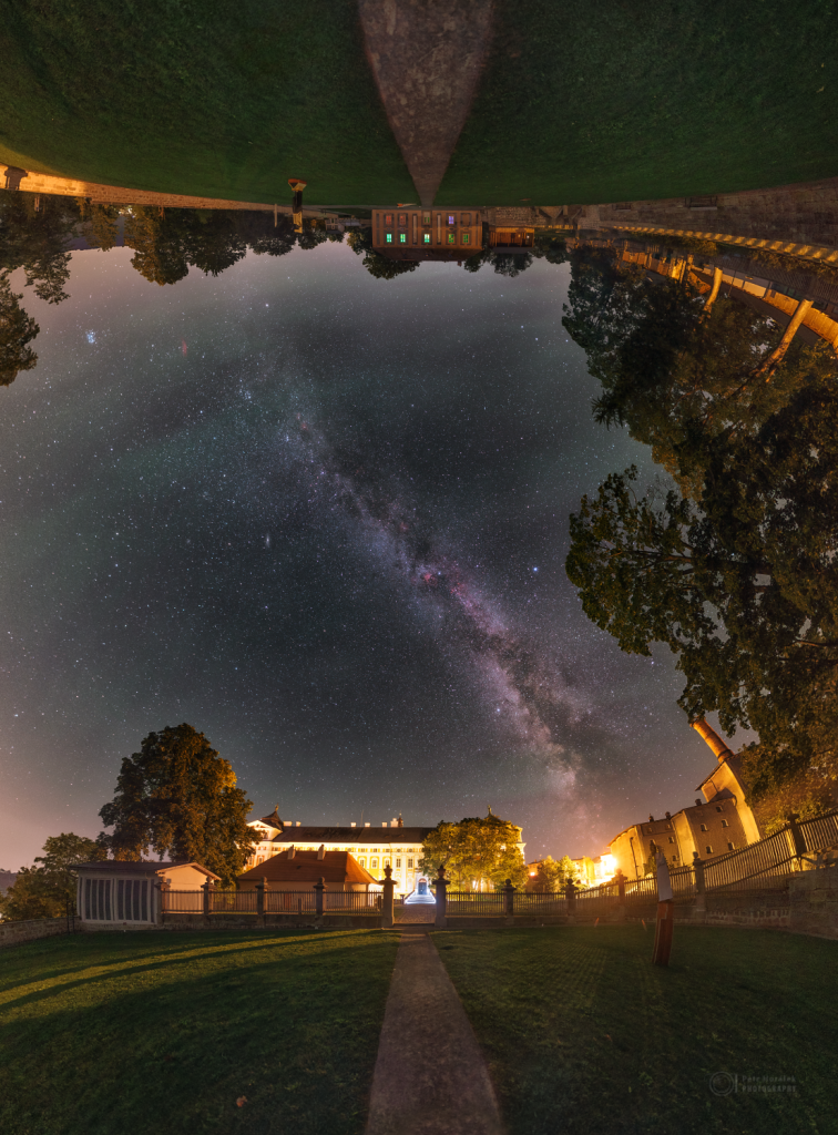Skies above Broumov Monastery's garden
