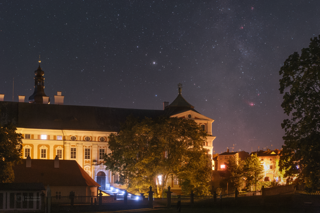 Lagoon Nebula over Broumov Monastery
