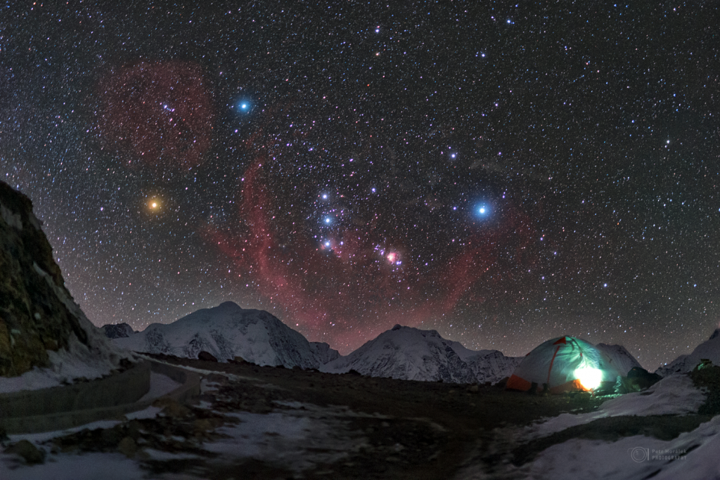 Orion rising over Mt. Gongga region