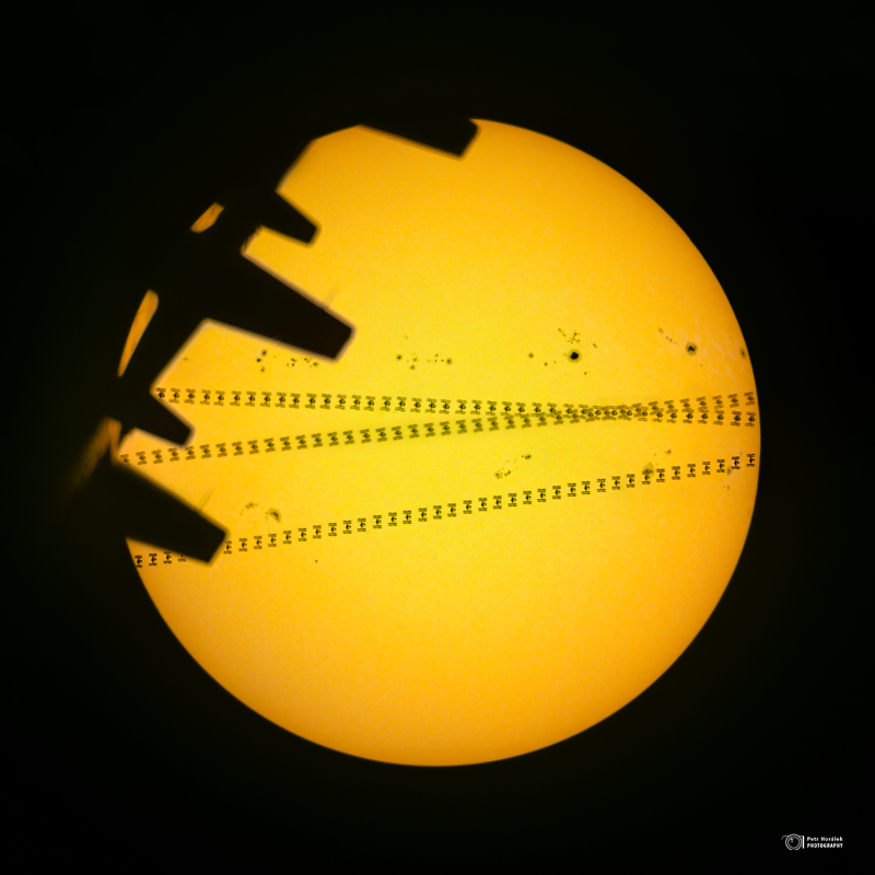 Traffic in front of the Sun