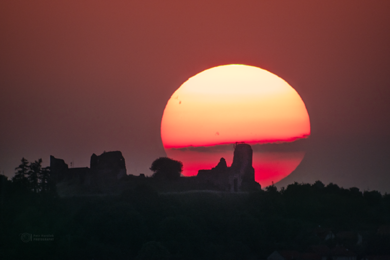 Dramatic Sunset over Lichnice Castle