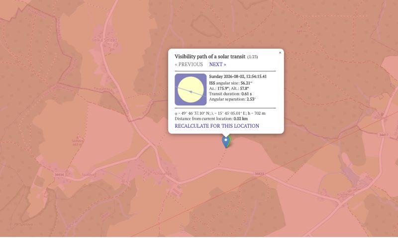 Map of observation Spot
