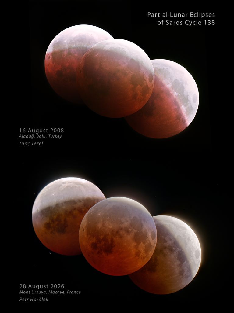 Two Eclipses of Saros 138