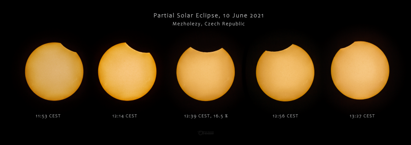Solar eclipse on 10 June 2021 from Mezholezy