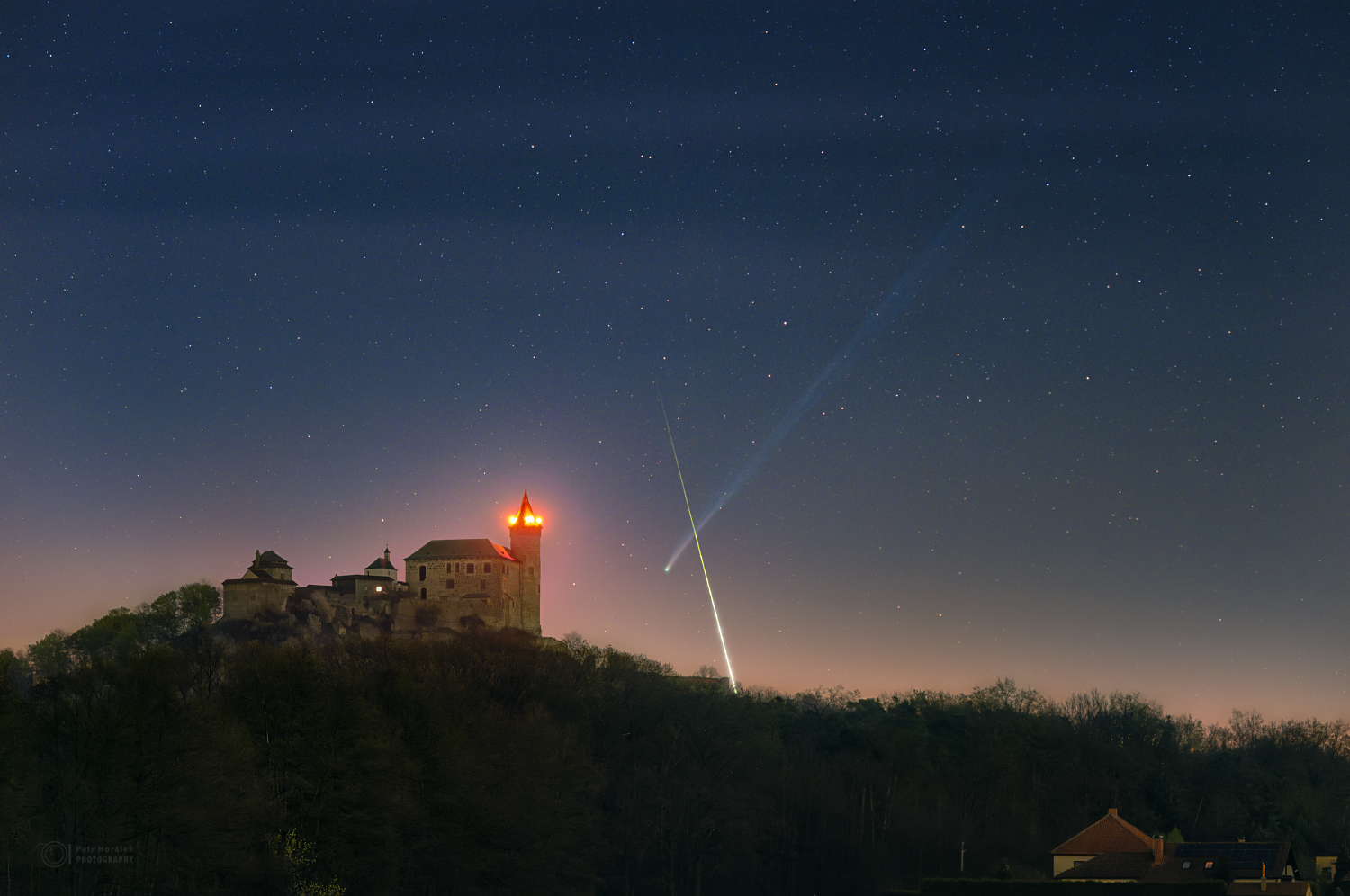 A Fireball bombs a Comet