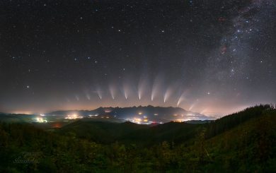 Proměny komety NEOWISE nad Tatrami Proměny komety NEOWISE nad Tatrami