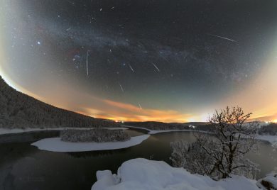 Rojení Geminid nad Sečí Rojení Geminid nad Sečí