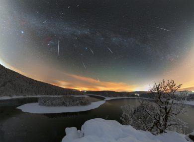 Zimní létavice nad Sečí Zimní létavice nad Sečí