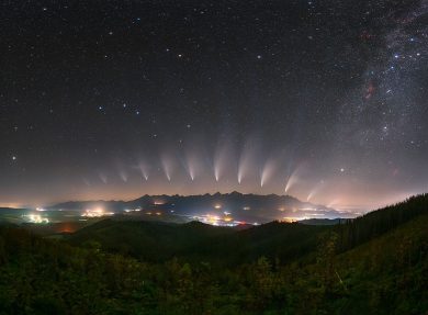 Proměny komety NEOWISE nad Tatrami Proměny komety NEOWISE nad Tatrami