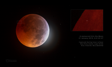 Zásah Měsíce asteroidem Zásah Měsíce asteroidem