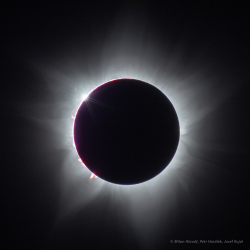 Solar prominences above the Sun during eclipse 2023 Solar prominences above the Sun during eclipse 2023