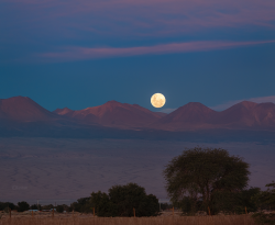 Perfect Full Moon rising over Chajnantor Perfect Full Moon rising over Chajnantor