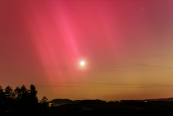 Aurora Borealis over Záhořice, Czech Republic, on 10-11 May, 2024