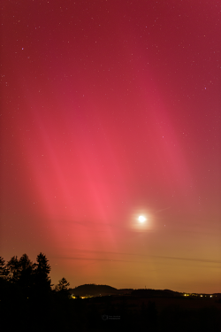 Aurora Borealis over Záhořice, Czech Republic, on 10-11 May, 2024