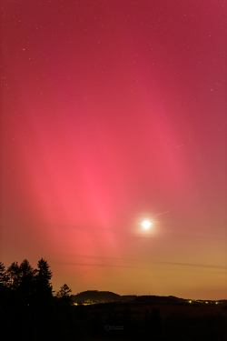 Aurora Borealis over Záhořice, Czech Republic, on 10-11 May, 2024