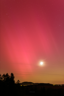 Aurora Borealis over Záhořice, Czech Republic, on 10-11 May, 2024