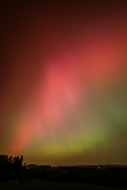 Aurora Borealis over Záhořice, Czech Republic, on 10-11 May, 2024