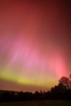 Aurora Borealis over Záhořice, Czech Republic, on 10-11 May, 2024