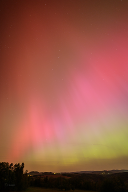 Aurora Borealis over Záhořice, Czech Republic, on 10-11 May, 2024