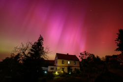 Aurora Borealis over Záhořice, Czech Republic, on 10-11 May, 2024