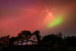 Aurora Borealis over Záhořice, Czech Republic, on 10-11 May, 2024