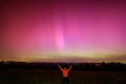 Aurora Borealis over Záhořice, Czech Republic, on 10-11 May, 2024