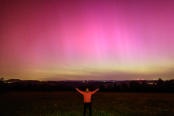 Aurora Borealis over Záhořice, Czech Republic, on 10-11 May, 2024