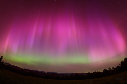 Aurora Borealis over Záhořice, Czech Republic, on 10-11 May, 2024