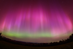 Aurora Borealis over Záhořice, Czech Republic, on 10-11 May, 2024