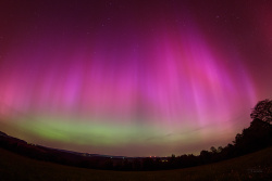Aurora Borealis over Záhořice, Czech Republic, on 10-11 May, 2024