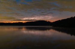 Noctilucent Clouds over Seč Lake on 13 June 2024 Noctilucent Clouds over Seč Lake on 13 June 2024