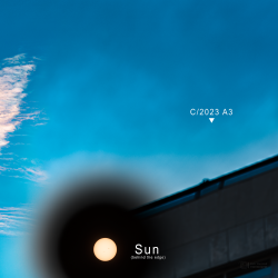 Daytime comet C/2023 A3 (Tsuchinshan-ATLAS) on 9 October 2024 from Bratislava, Slovakia Daytime comet C/2023 A3 (Tsuchinshan-ATLAS) on 9 October 2024 from Bratislava, Slovakia