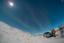 Auroras over Kilpisjärvi, Finland, on 9/10 February 2025