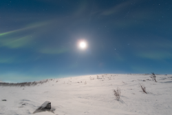 Auroras over Kilpisjärvi, Finland, on 9/10 February 2025