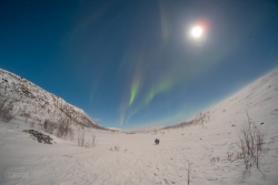 Auroras over Kilpisjärvi, Finland, on 9/10 February 2025