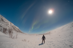 Auroras over Kilpisjärvi, Finland, on 9/10 February 2025