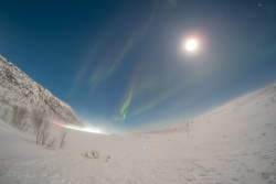 Auroras over Kilpisjärvi, Finland, on 9/10 February 2025