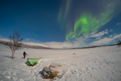 Auroras over Kilpisjärvi, Finland, on 9/10 February 2025