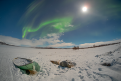 Auroras over Kilpisjärvi, Finland, on 9/10 February 2025