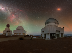 Wide view to the total lunar eclipse 14 March 2025 over Cerro Tololo Observatory Wide view to the total lunar eclipse 14 March 2025 over Cerro Tololo Observatory