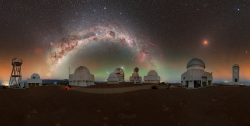 Wide view to the total lunar eclipse 14 March 2025 over Cerro Tololo Observatory Wide view to the total lunar eclipse 14 March 2025 over Cerro Tololo Observatory